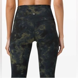 Lululemon Align HR 25” size 4 - Diamond Dye Graphite Grey Bronze Green